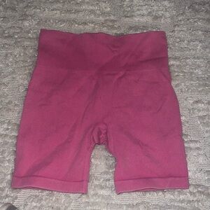 pink ribbed joy lab biker shorts